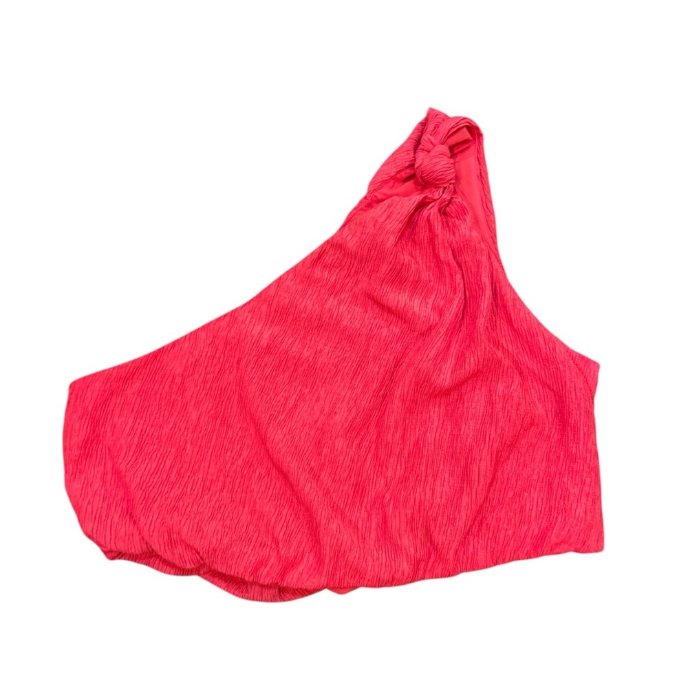 Abercrombie & Fitch‎ Size Large Red Asymmetrical One Shoulder Knot Top NWT